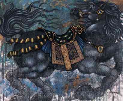 Jose E.Gonzalez 2005年作 蓝色战马